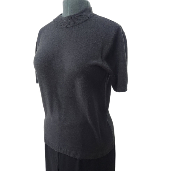 VINTAGE GRAFF Australian Knit Acrylic Sweater,Black, US Women's Small - Picture 5 of 9